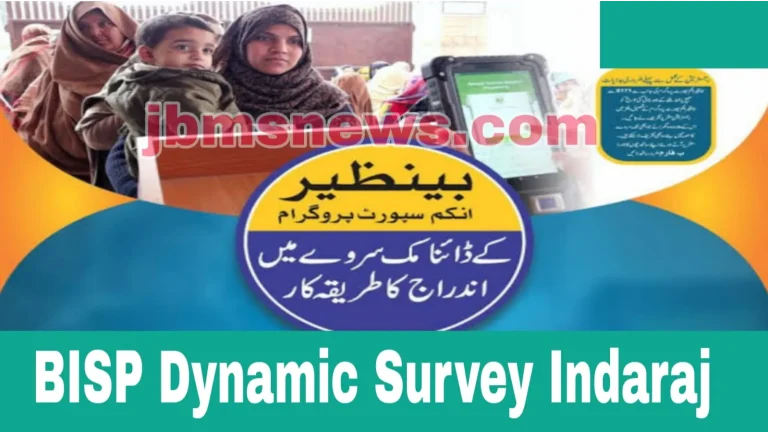 Benazir Income Support Program (BISP) Dynamic Survey Mein Indaraj Ka Asaan Tareeqa Kya Hai