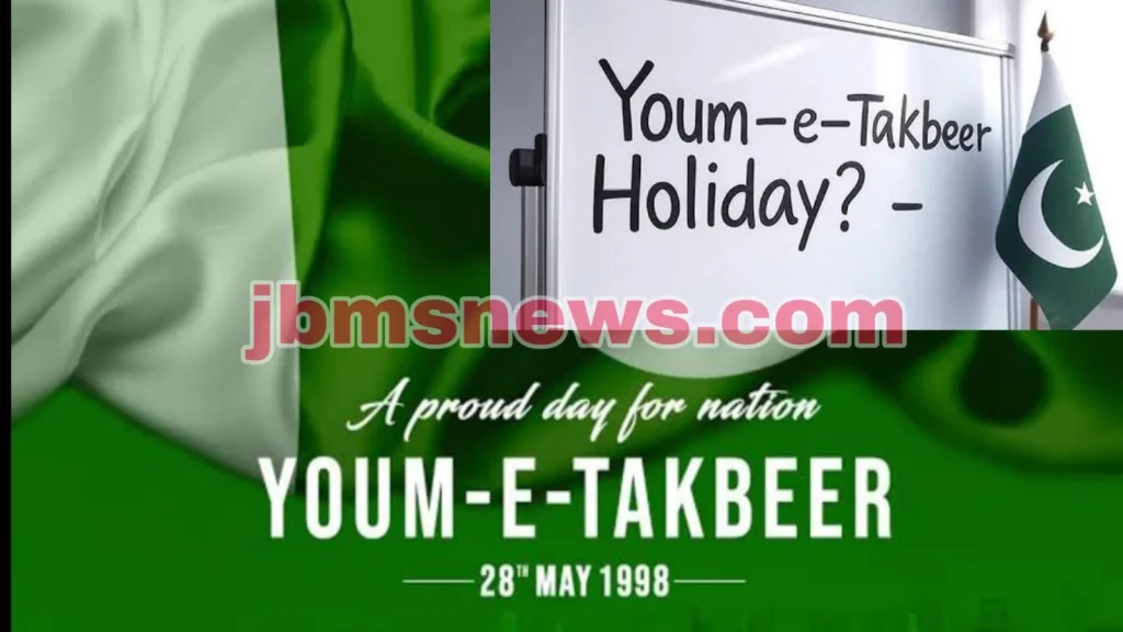 Is May 28 a Public Holiday in Pakistan